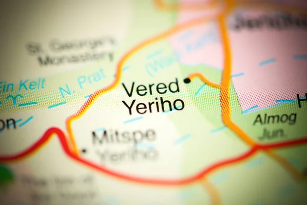 Vered Yeriho on a geographical map of Israel
