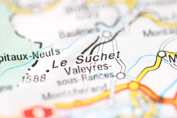 Suchet Географічній Карті Швейцарії — стокове фото