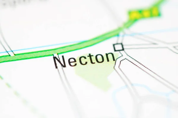 Necton Mapa Geográfico Reino Unido — Fotografia de Stock