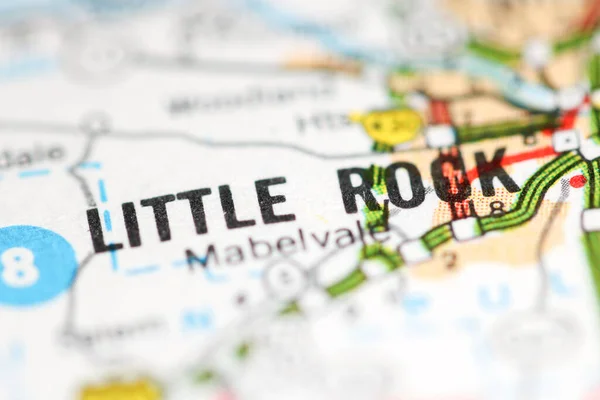 Little Rock Arkansas Usa Auf Einer Geografischen Karte — Stockfoto