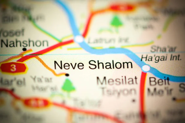 Neve Shalom Mapa Geográfico Israel — Foto de Stock