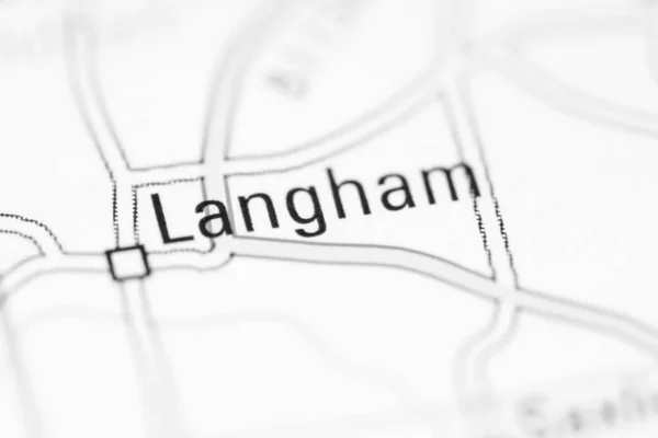 イギリスの地理地図上のランガム — ストック写真