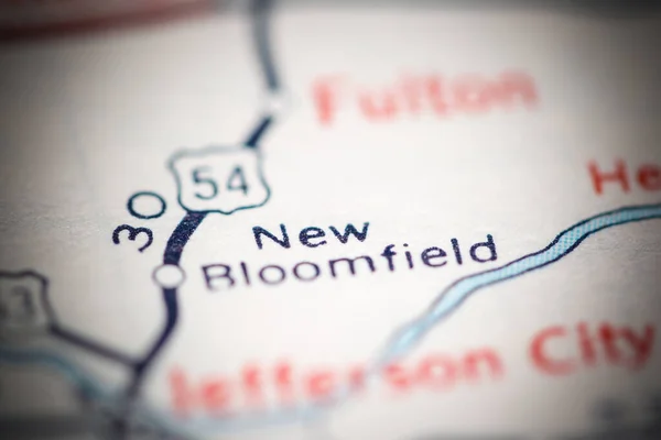 New Bloomfield Missouri Stati Uniti Una Mappa Geografica — Foto Stock