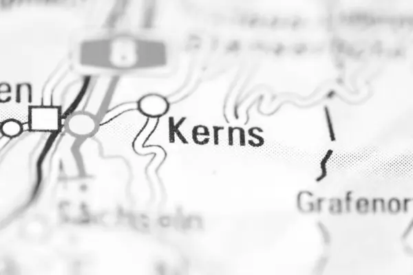 Kern Una Mappa Geografica Della Svizzera — Foto Stock