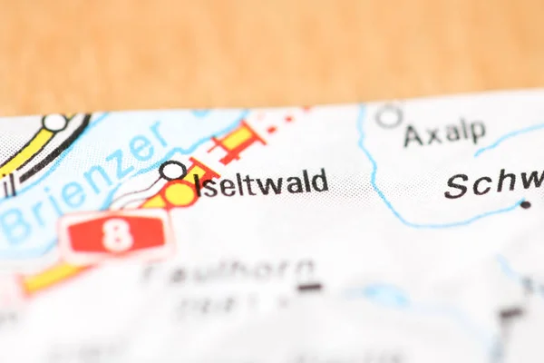 스위스 의지리 지도에 나오는 — 스톡 사진