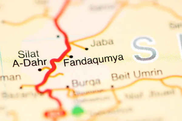 Fandaqumya on a geographical map of Israel