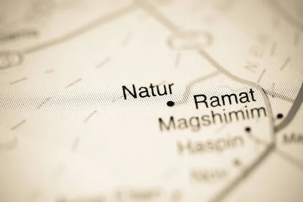 Natur Sur Une Carte Géographique Israël — Photo