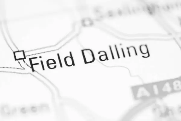 Field Dalling Географічній Карті Великої Британії — стокове фото