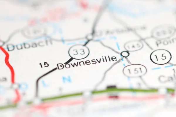 Downesville Louisiana Stati Uniti Una Mappa Geografica — Foto Stock