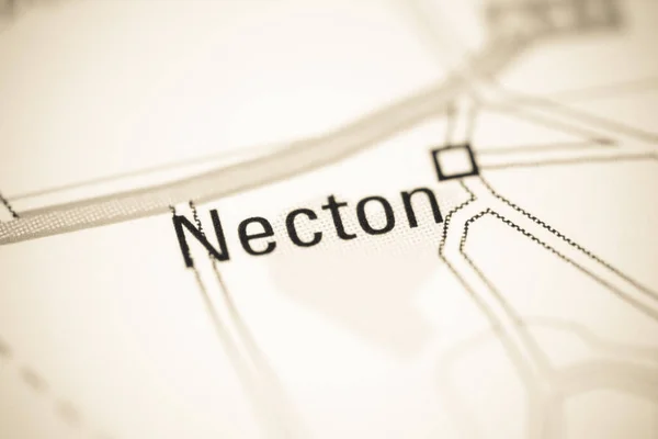 Necton Mapa Geográfico Reino Unido — Fotografia de Stock