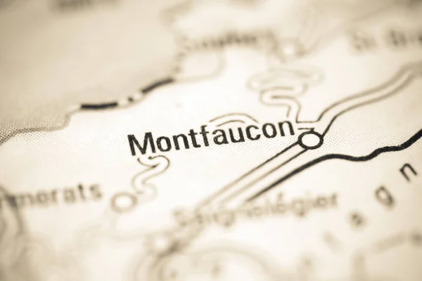 Montfaucton Γεωγραφικό Χάρτη Της Ελβετίας — Φωτογραφία Αρχείου