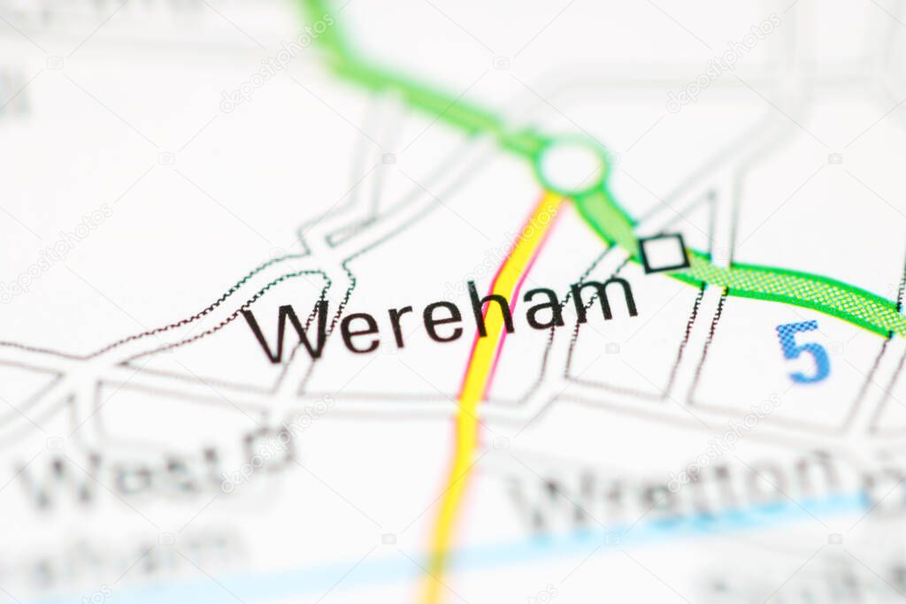 Werenham on a geographical map of UK