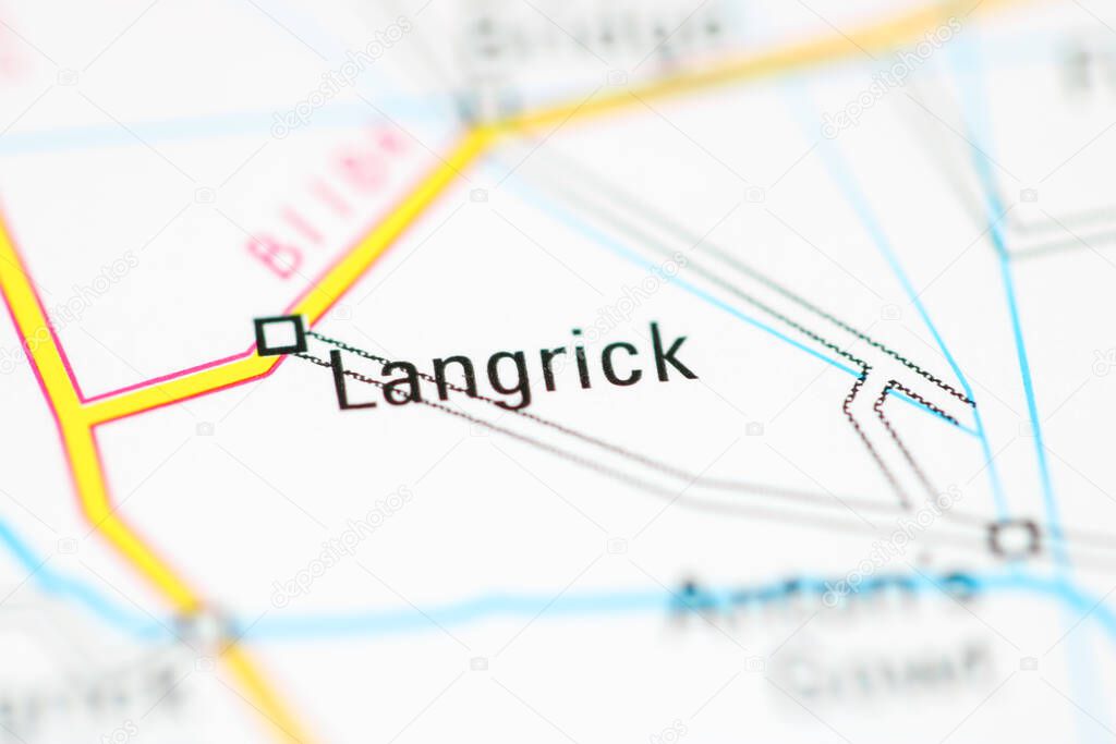 Langrick on a geographical map of UK