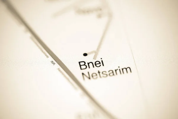 Bnei Netsarim Mapa Geográfico Israel — Foto de Stock