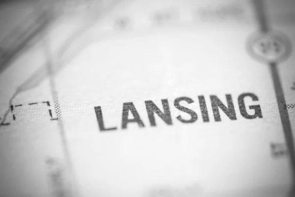 Lansing Michigan Abd Coğrafya Haritasında — Stok fotoğraf