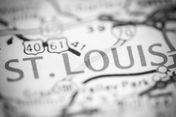 Louis Missouri Abd Coğrafya Haritasında — Stok fotoğraf