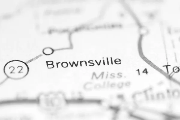 Brownsville Mississippi Eua Sobre Mapa Geografia — Fotografia de Stock