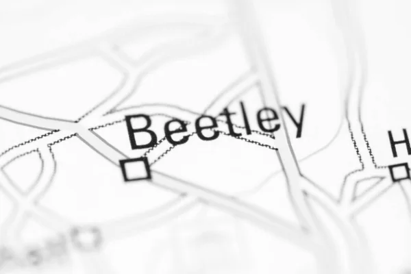 Beetley Una Mappa Geografica Del Regno Unito — Foto Stock