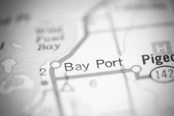 Bay Port Jag Heter Michigan Usa Geografisk Karta — Stockfoto