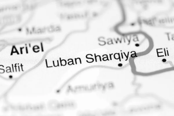Luban Sharqiya on a geographical map of Israel