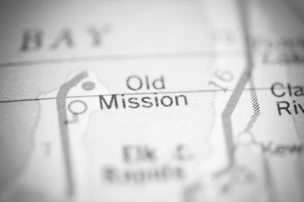 Vieja Misión Michigan Eeuu Mapa Geográfico —  Fotos de Stock