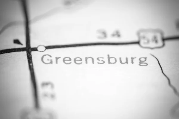 Greensburg Kansas Eeuu Mapa Geográfico — Foto de Stock