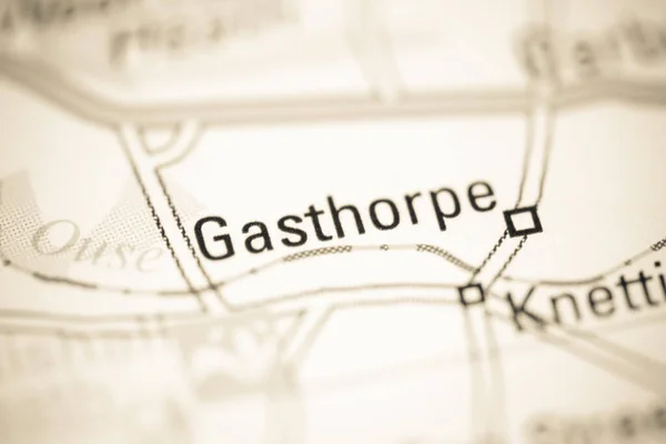 Gasthorpe Una Mappa Geografica Del Regno Unito — Foto Stock