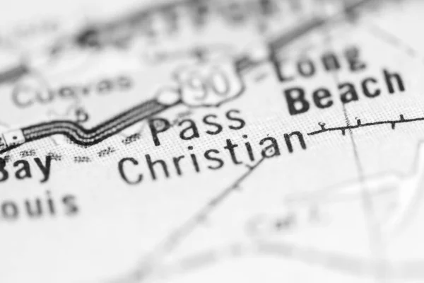 Pase Christian Mississippi Eeuu Mapa Geográfico — Foto de Stock
