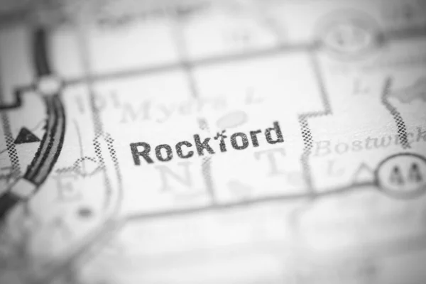 Rockford Michigan Eeuu Mapa Geográfico — Foto de Stock