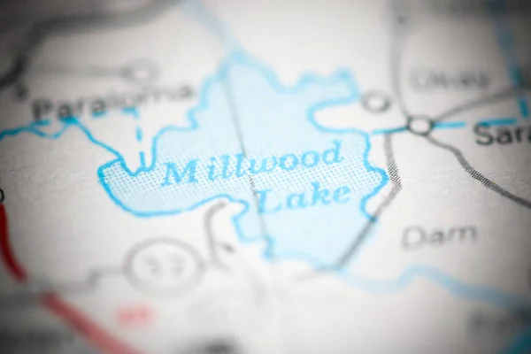 Millwood Arkansas Ban Usa Egy Földrajzi Térképen — Stock Fotó