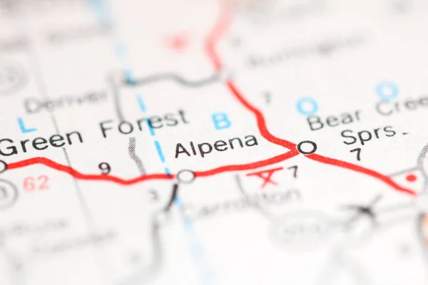 Alpena Arkansas Usa Auf Einer Geografischen Karte — Stockfoto