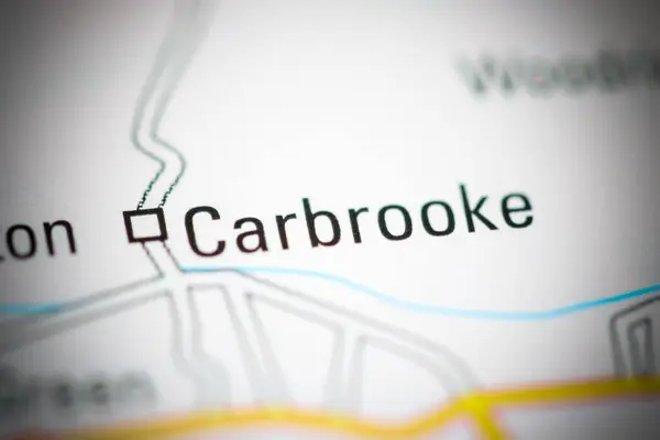 英国地图上的Carbrooke — 图库照片