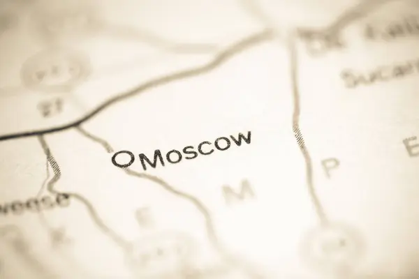 Moskova Mississippi Abd Coğrafya Haritasında — Stok fotoğraf