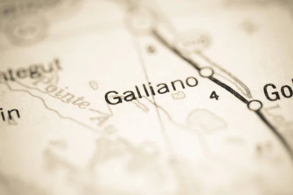 Galliano Louisiane États Unis Sur Une Carte Géographique — Photo