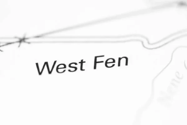 イギリスの地理地図上の西フェン — ストック写真