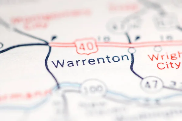 Warrenton Missouri Usa Auf Einer Geografischen Karte — Stockfoto