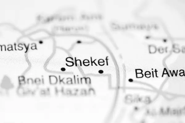 Shekef Mapa Geográfico Israel — Foto de Stock