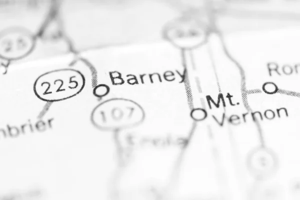 Barney Det Arkansas Usa Geografisk Karta — Stockfoto