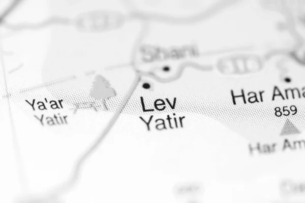 Lev Yatir on a geographical map of Israel