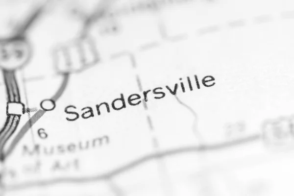 Sandersville Mississippi Abd Coğrafya Haritasında — Stok fotoğraf