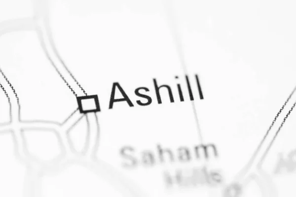 Ashill Una Mappa Geografica Del Regno Unito — Foto Stock