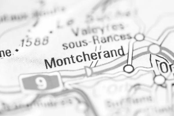 スイスの地理地図上のモンシェラン — ストック写真