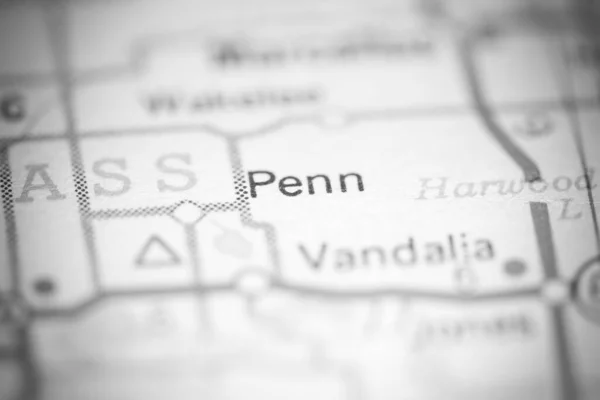 Penn Michigan Eeuu Mapa Geográfico —  Fotos de Stock