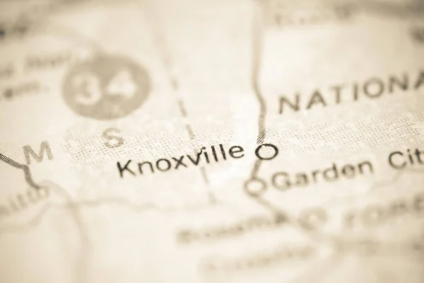 Ноксвілл Міссісіпі Сша Географічній Карті — стокове фото