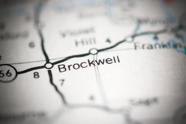 Броквелл Арканзас Сша Географічній Карті — стокове фото