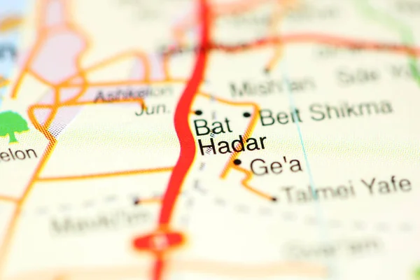 Bat Hadar on a geographical map of Israel