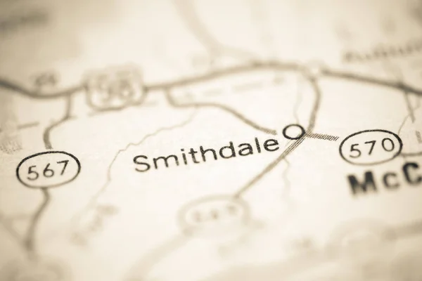 史密斯代尔 密西西比地图上的美国 — 图库照片