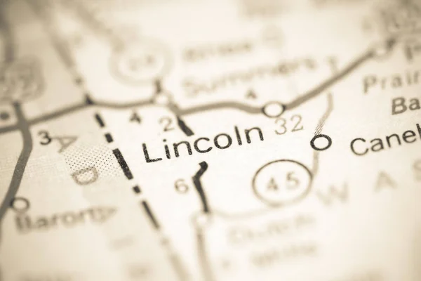 Лінкольн Арканзас Сша Географічній Карті — стокове фото