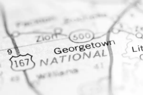 Georgetown Louisiana Eua Sobre Mapa Geografia — Fotografia de Stock