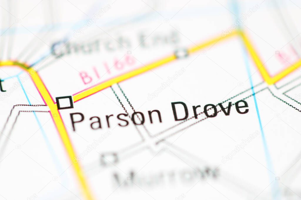 Parson Drove on a geographical map of UK